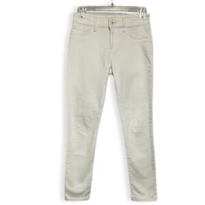 Dl1961 Florence Instasculpt Denim Jeans Mid Rise Cropped Length White Women's 24